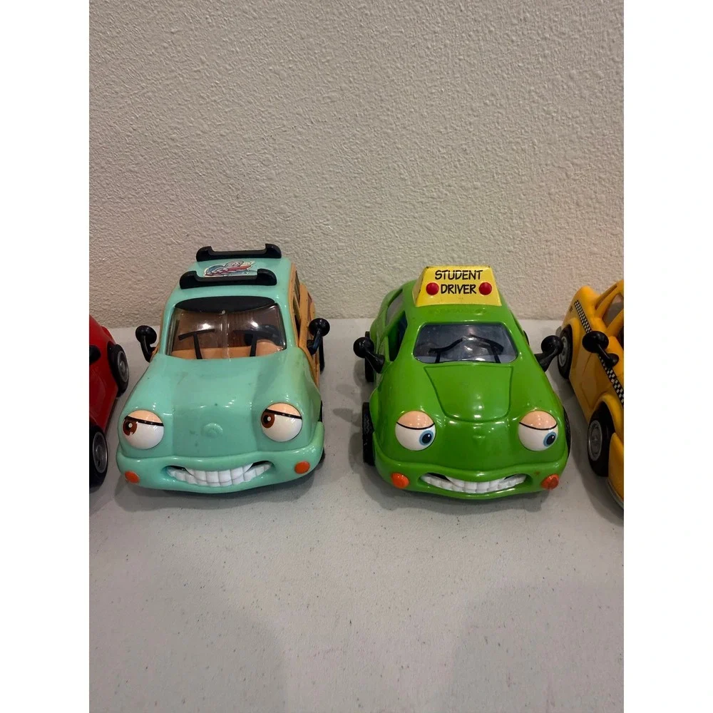 Chevron Cars Collectible Toy Vehicle Lot of 6 Police Taxi Student Driver Woody